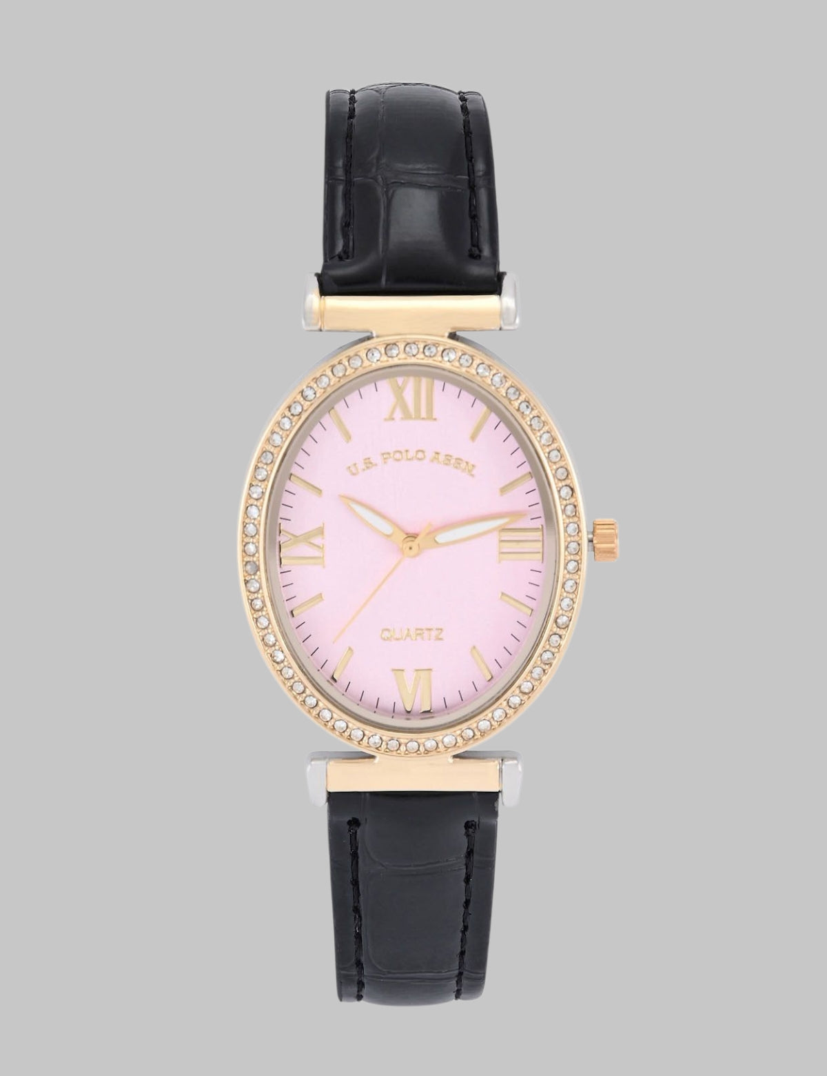 LADIES BLACK EMBOSSED STRAP WATCH،USC42108UO-0000A