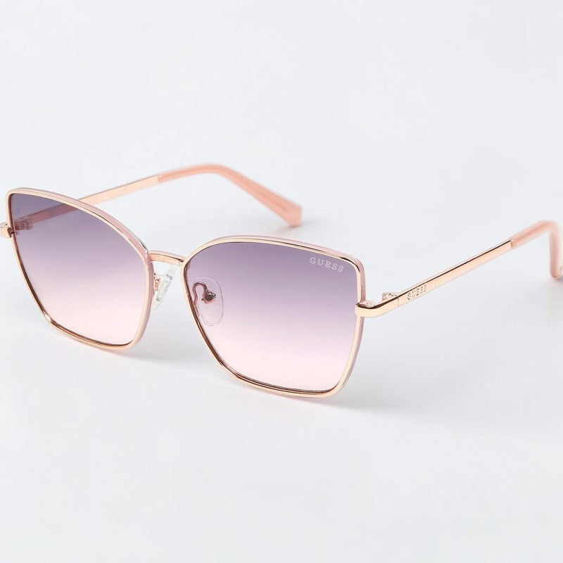 Guess Burgundy Mirror Butterfly Ladies Sunglasses,GF00014