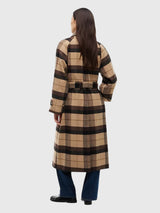 TOMMY HILFIGER New
Plaid Wool-Blend Belted Car Coat,XW09419-AB3