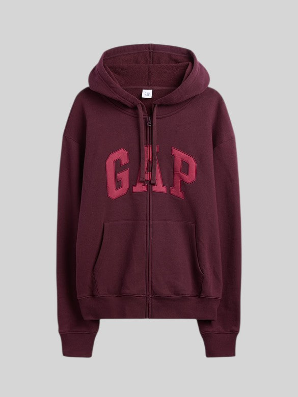 Gap Relaxed Gap Logo Zip Hoodie,627454
