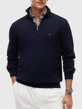 TOMMY HILFIGER Classic Quarter-Zip Sweater,78J9329-BDS