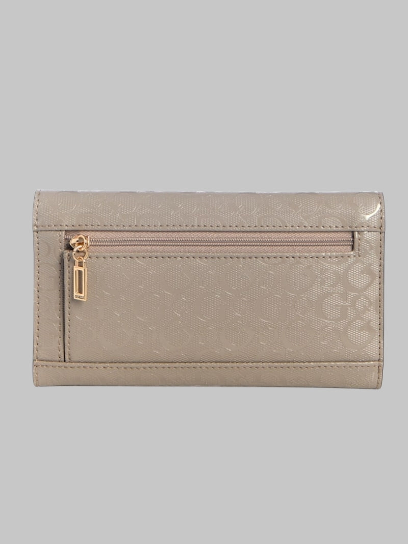Kiran Logo Shine Slim Clutch Wallet