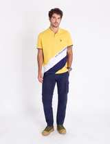 Immediate PIQUE COLOR BLOCK ZIPPER POLO SHIRT Serial 11P0111-3O00A