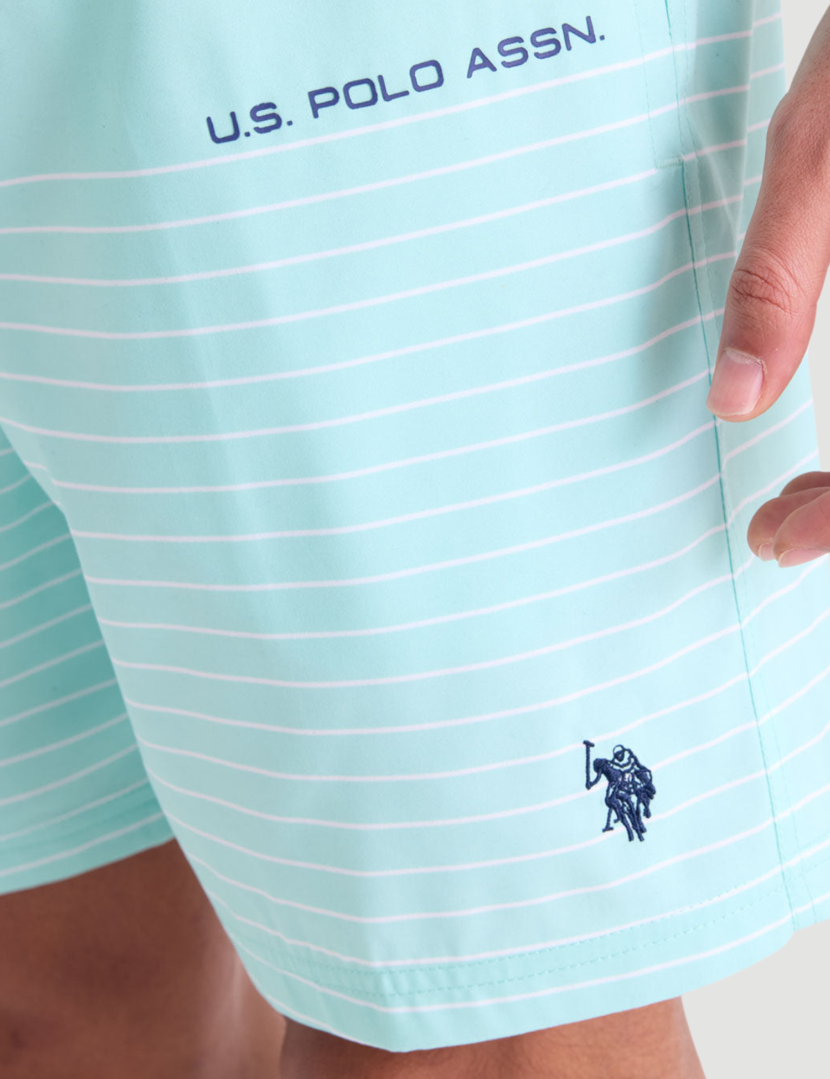 PIN STRIPE SWIM SHORTS