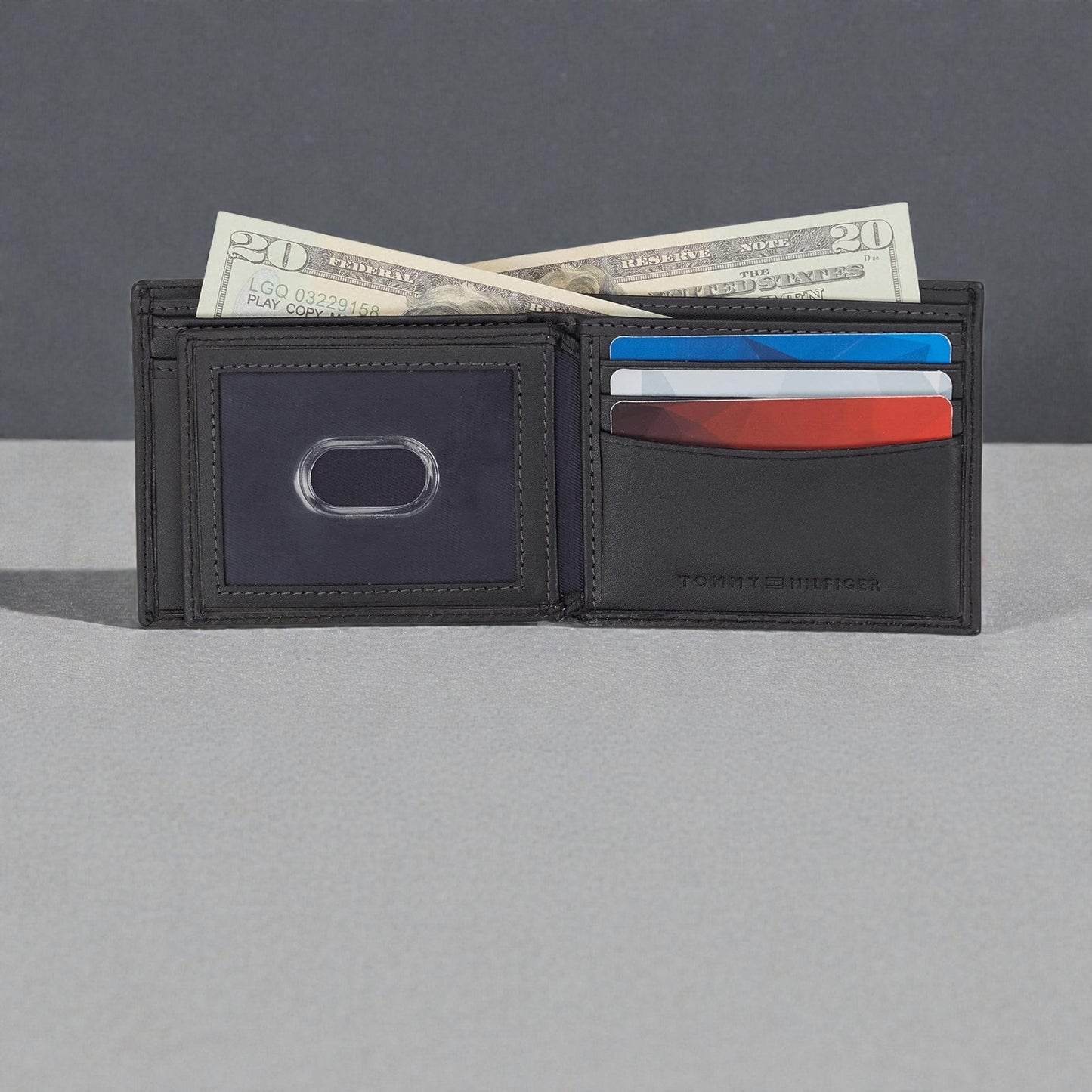 Tommy Hilfiger Men's Passcase Wallet with Removable ID Window