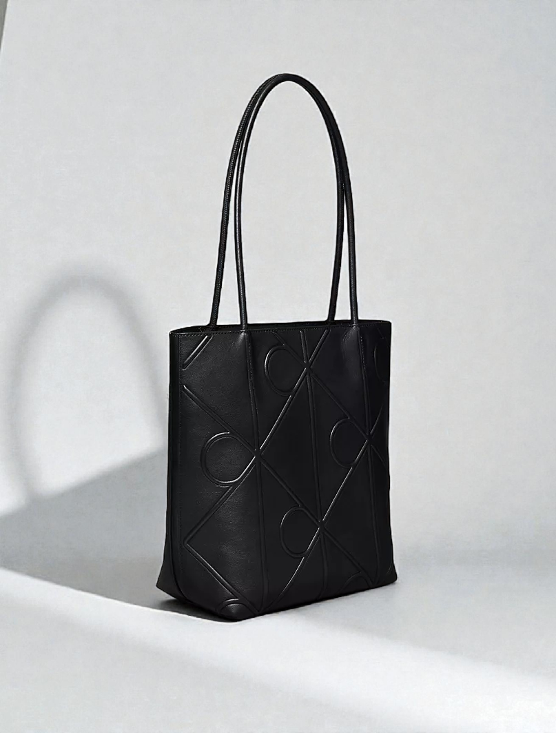 C.K Embossed Allover Emblem Logo Small Tote Bag 4F3197G