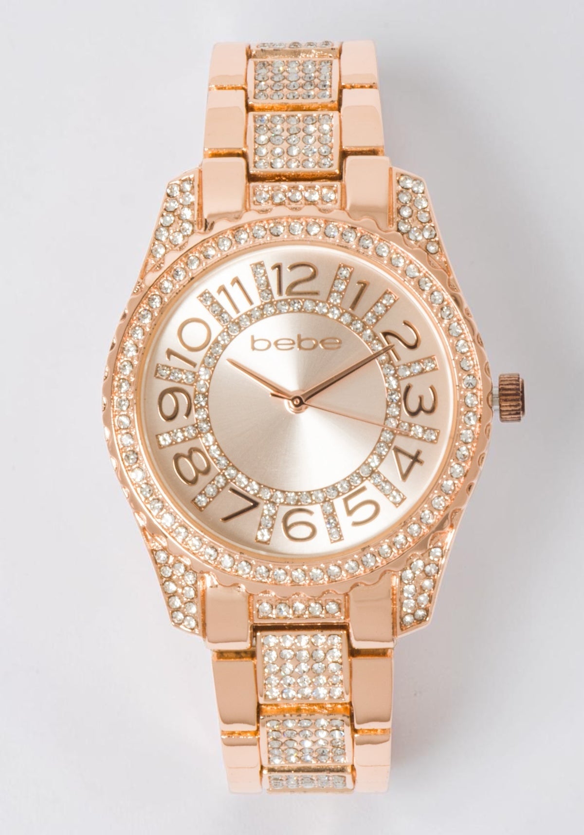 Rose Dial Crystal Bezel Watch