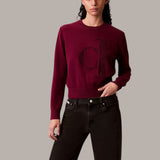 Smooth Cotton Chenille Monogram Sweater