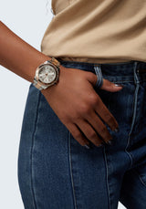Link Bracelet Crystal Sport Bezel Watch