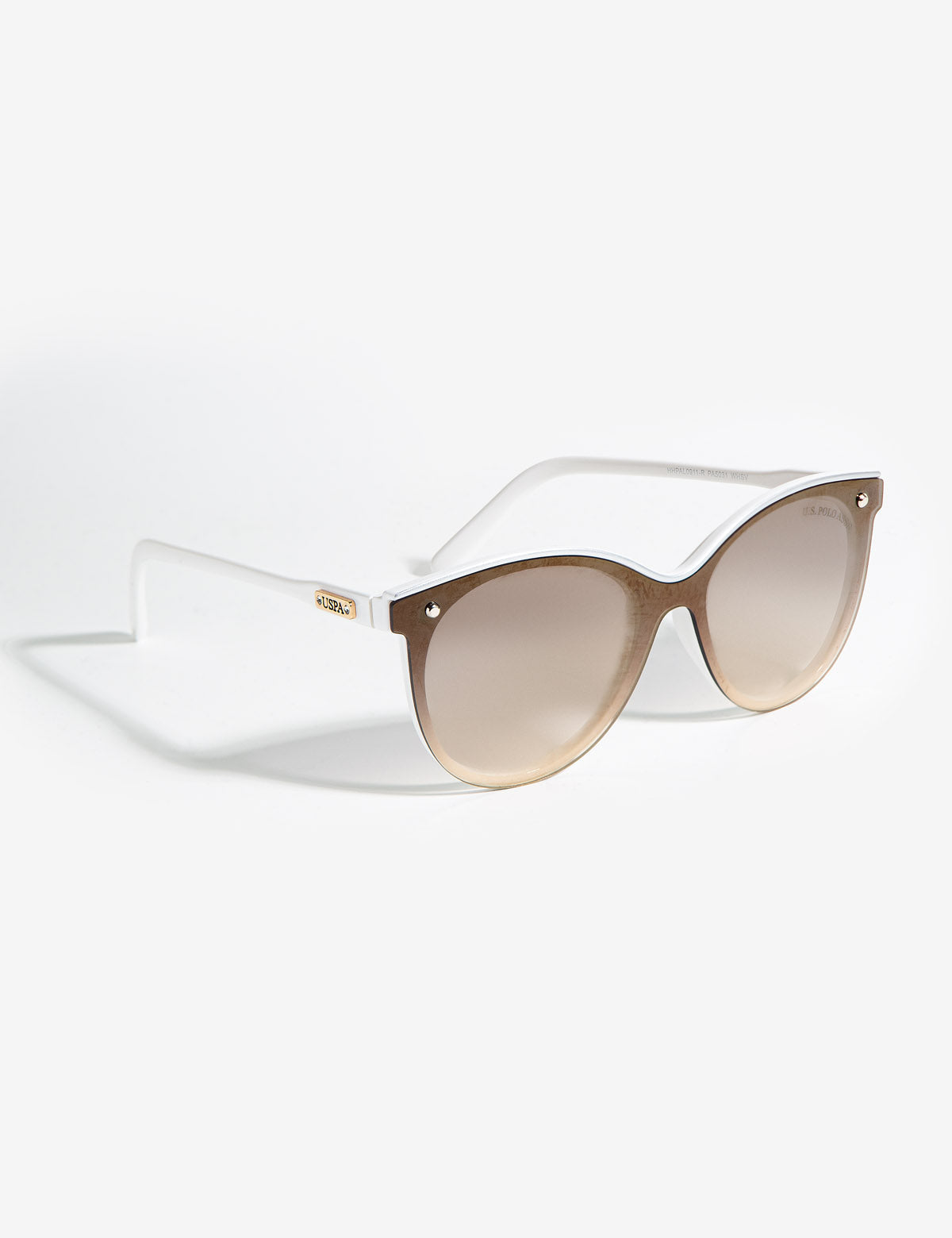 LADIES CAT-EYE SHIELD ENAMEL TOP RIM SUNGLASSES,PA5031
