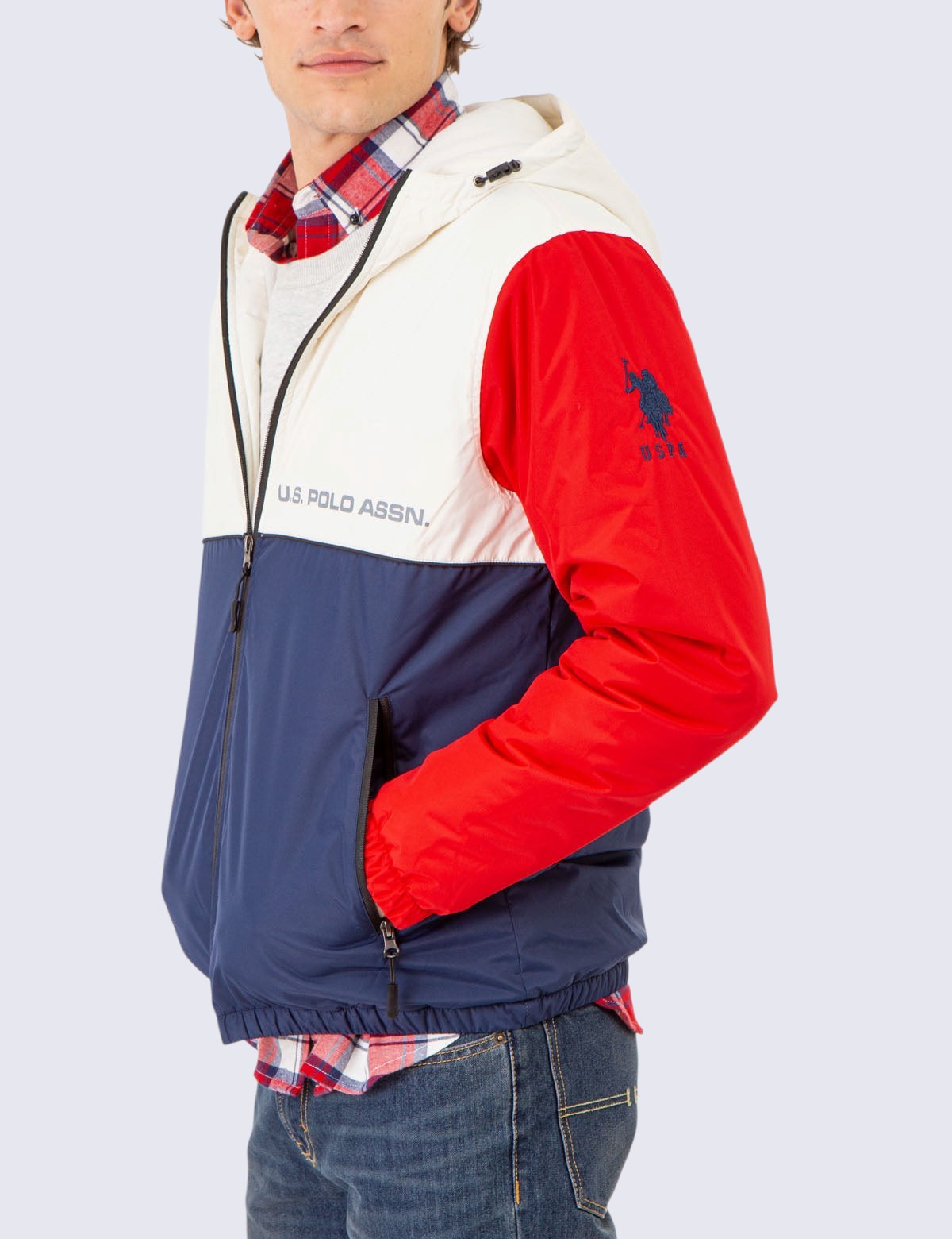 US.POLO.ASSN COLORBLOCK AMERICANA WINDBREAKER,109495-P200A