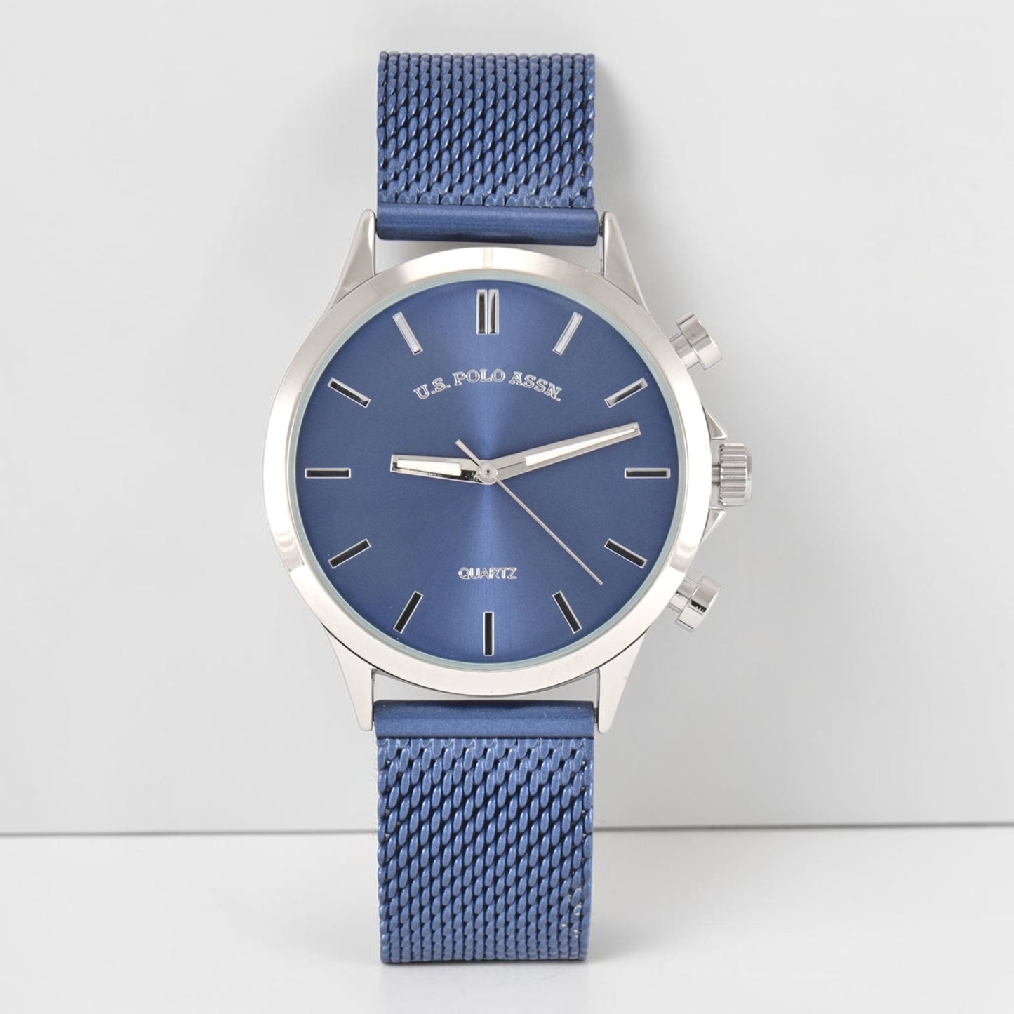 MENS BLUE MESH STRAP WATCH,USC81007UO-0000A