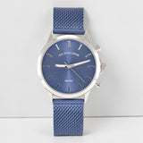 MENS BLUE MESH STRAP WATCH,USC81007UO-0000A