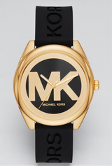 Immediate M.KWomen's Janelle Gold-Tone Silicone Strap Watch, 42mm MK7313