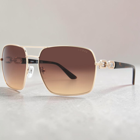 Brown Gradient Navigator Ladies Sunglasses