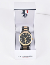 MENS TWO TONE LINK ANALOG WATCH,USC80974UO-0000A