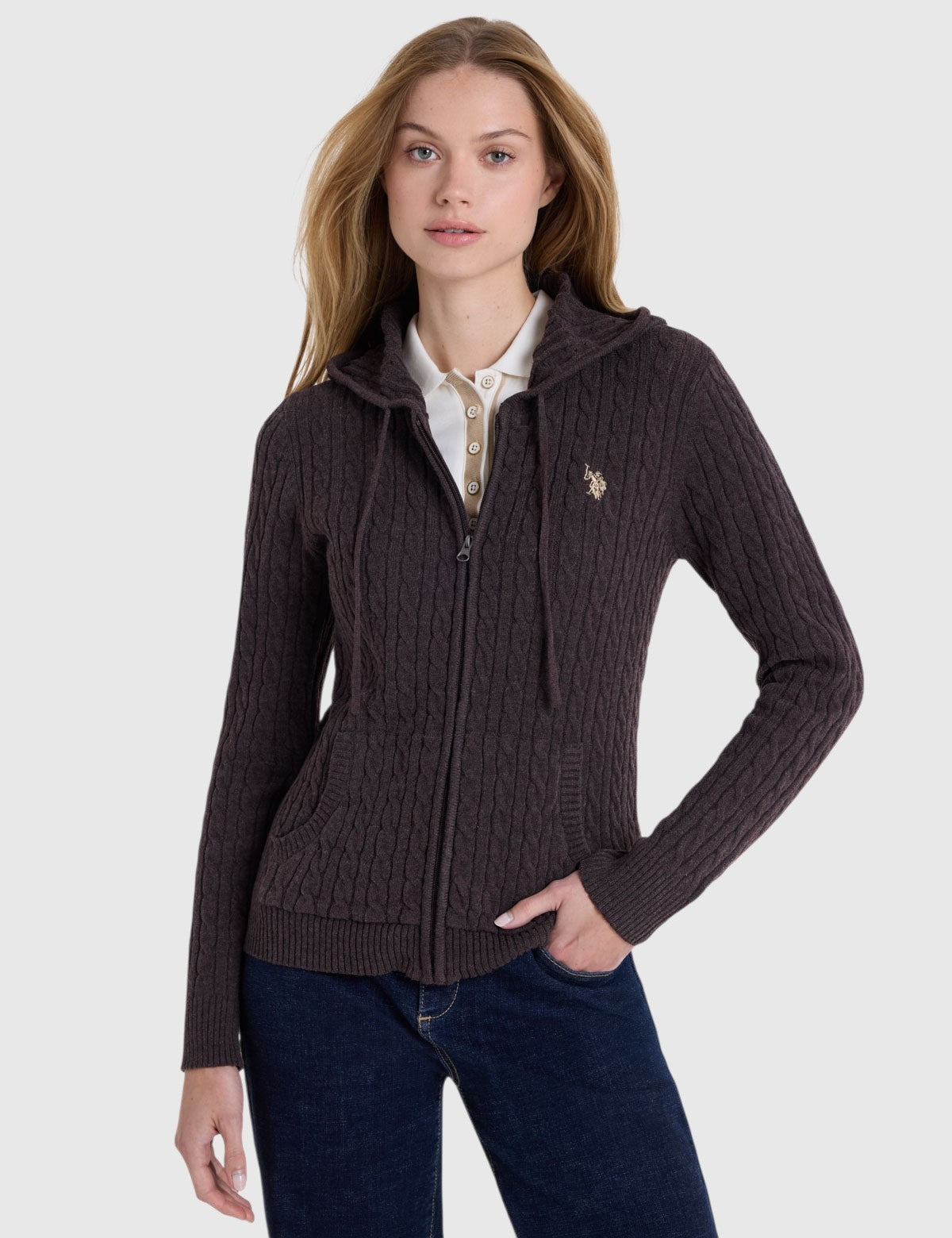 US.POLO.ASSN CABLE NECK SWEATER, 21W0006-EE00A (Copy)