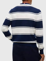 TOMMY HILFIGER Rugby Stripe Crewneck Sweater,XM07954-P61