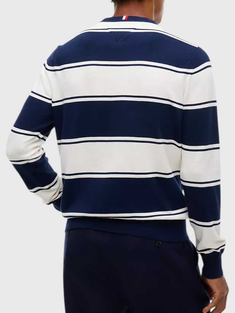 TOMMY HILFIGER Rugby Stripe Crewneck Sweater,XM07954-P61