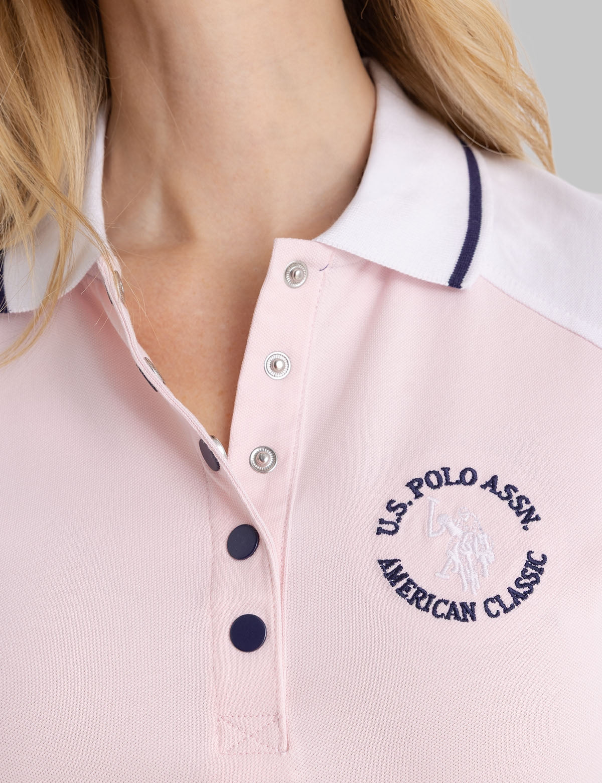 COLOR BLOCK SNAP POLO SHIRT,216662-ZH00A
