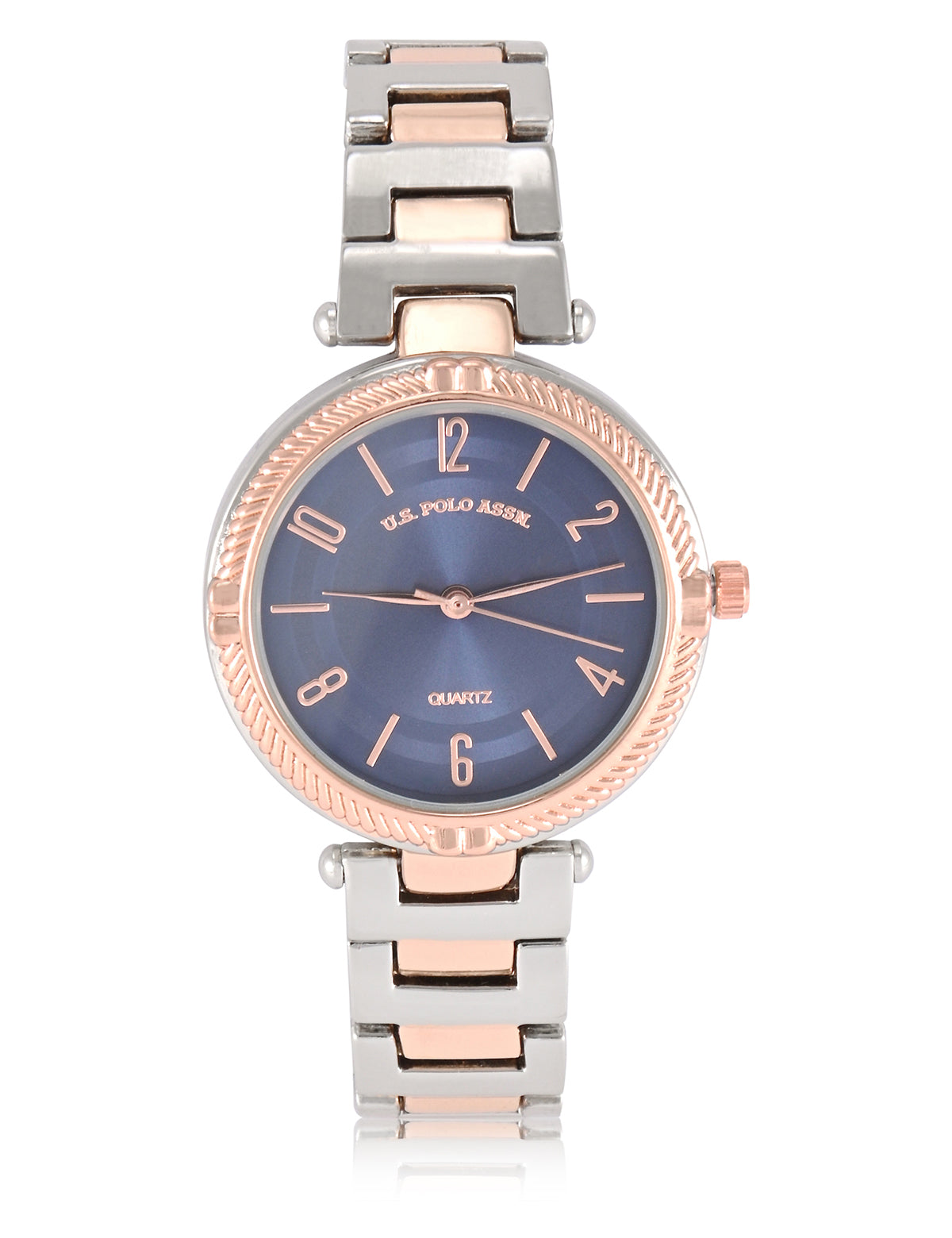 LADIES TWO TONE SILVER AND GOLD LINK WATCH,USC40723UO-0000A