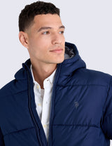 US.POLO.ASSN SOLID QUILTED CHANNEL PUFFER JACKET, 109904-P200A