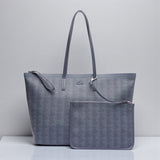 Large Zely Grained Tote & Pouch