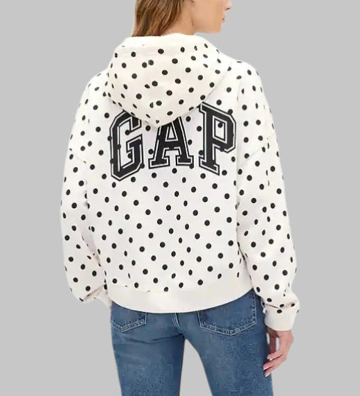 Relaxed Gap Mini-Logo Cropped Hoodie