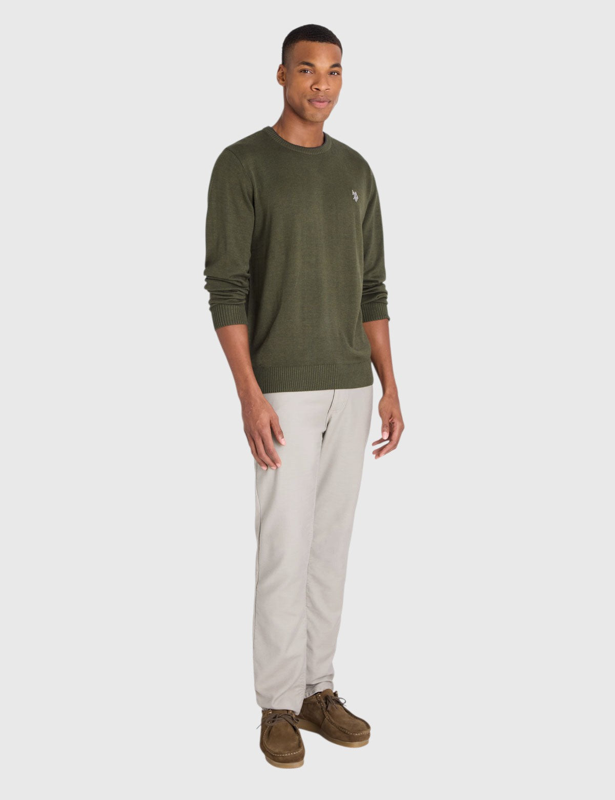 US.POLO.ASSN SOFT COTTON JERSEY CREW NECK SWEATER,USUF6S5243-0000A