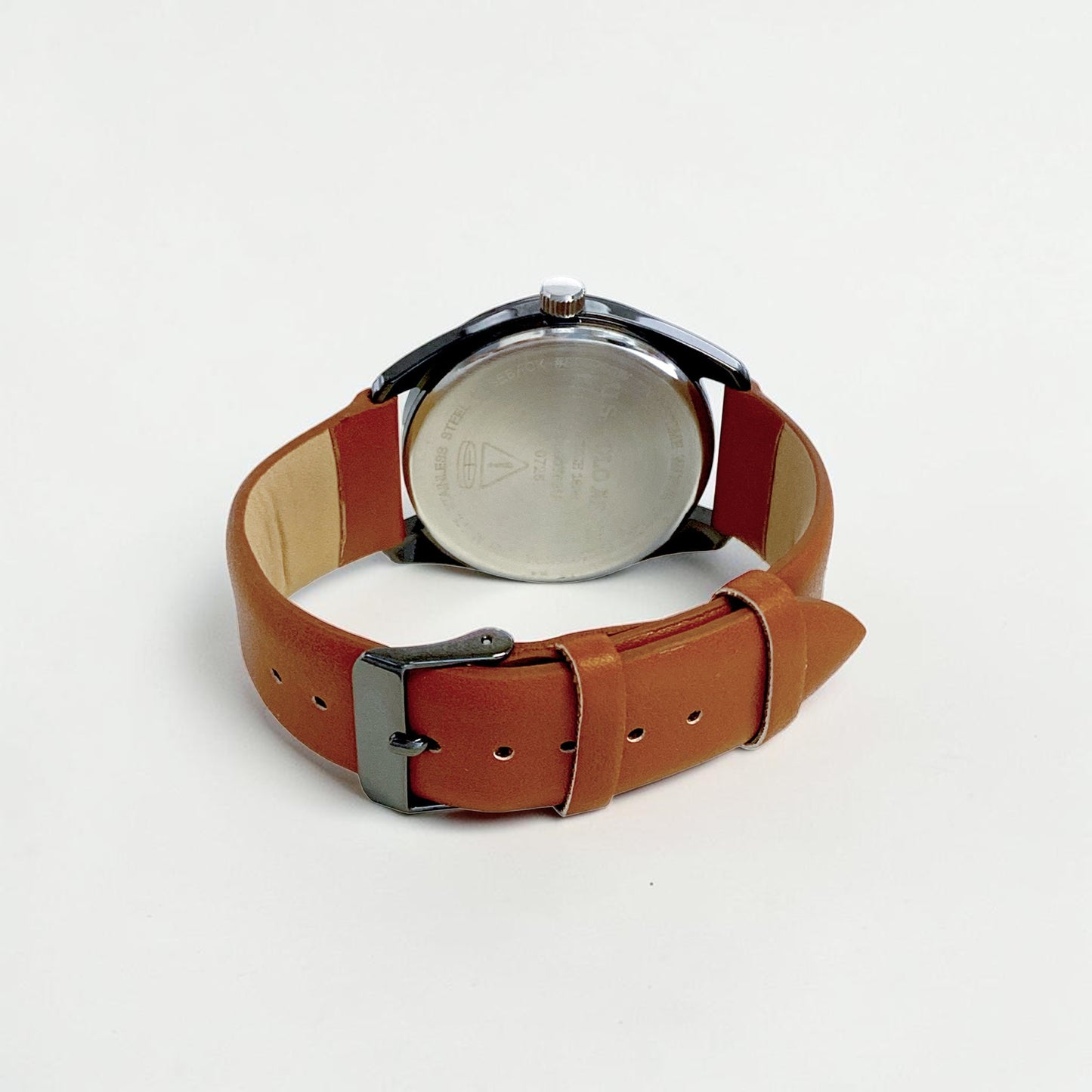 MENS BROWN STRAP WATCH WITH NAVY FACE,USC50763UO-0000A