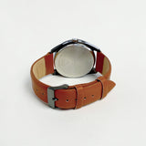 MENS BROWN STRAP WATCH WITH NAVY FACE,USC50763UO-0000A