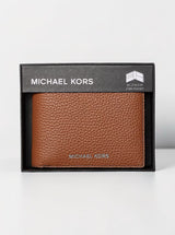 Michael Kors Cooper Pebbled Leather Billfold Wallet With Coin Pouch,36T4LCOF3L