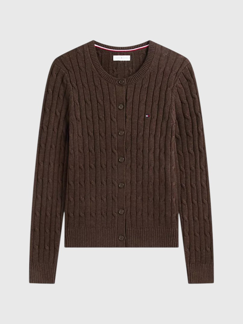 TOMMY HILFIGER Cable Knit Cardigan,XW07848-HIN