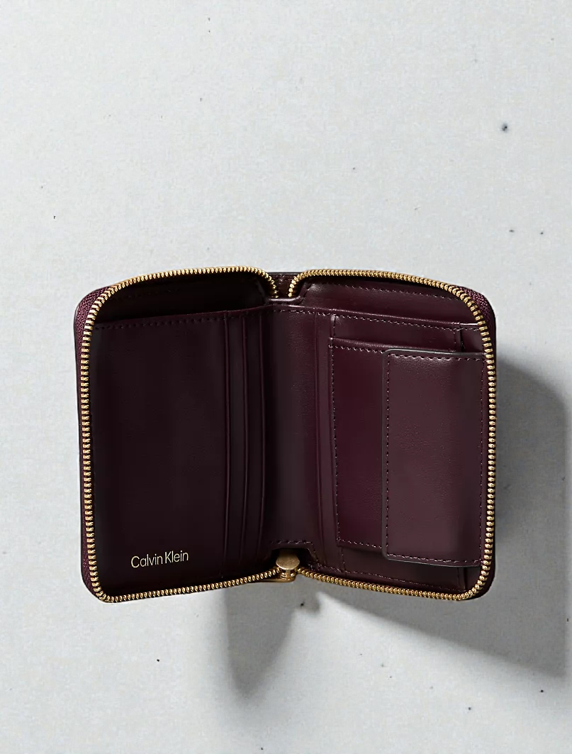 C.K Allover Monogram Square Zip Wallet
