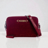 Avelina Rhinestone Logo Double-Zip Crossbody