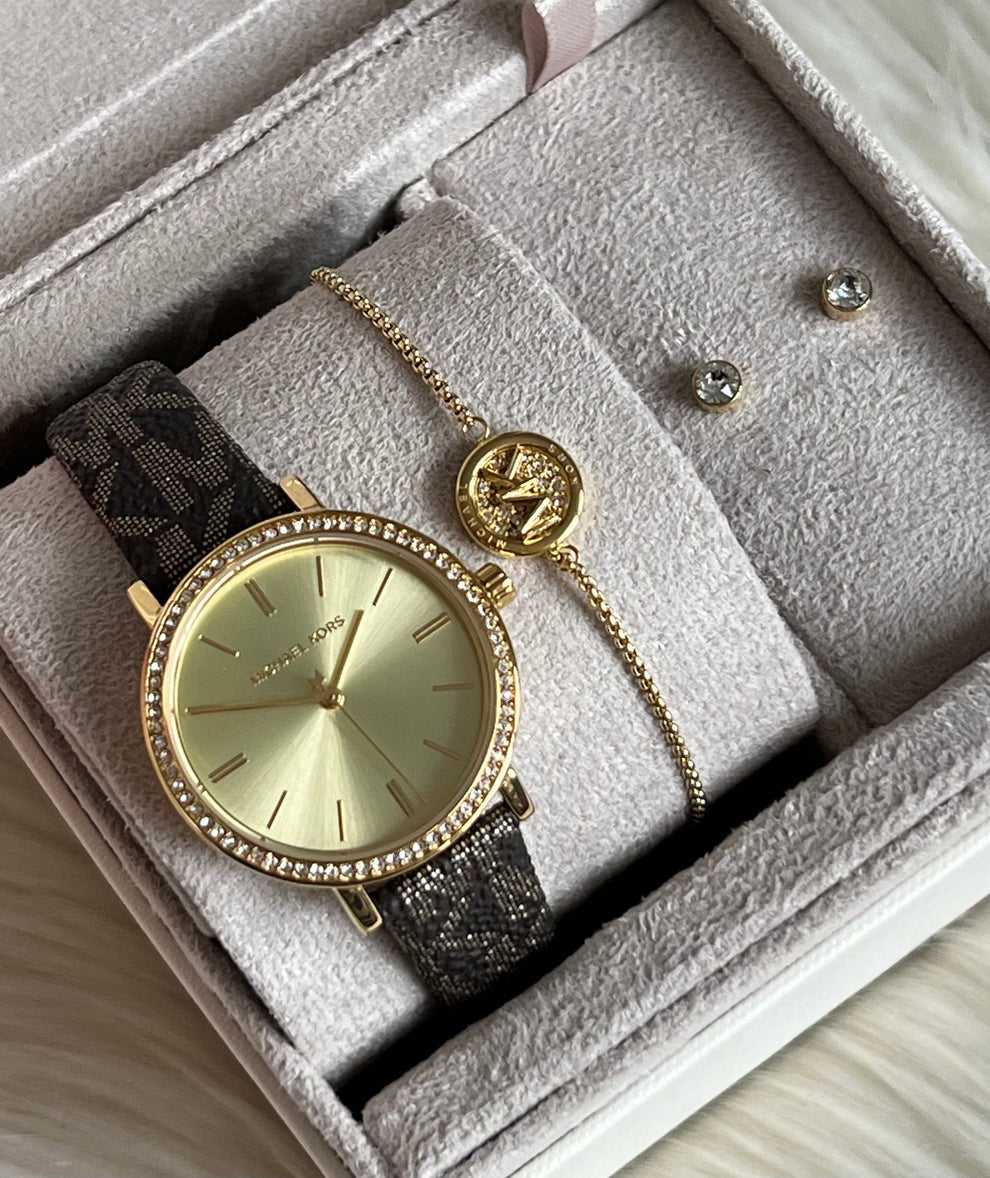 Addyson Quartz Gold Women's Watch,MKO9001SET