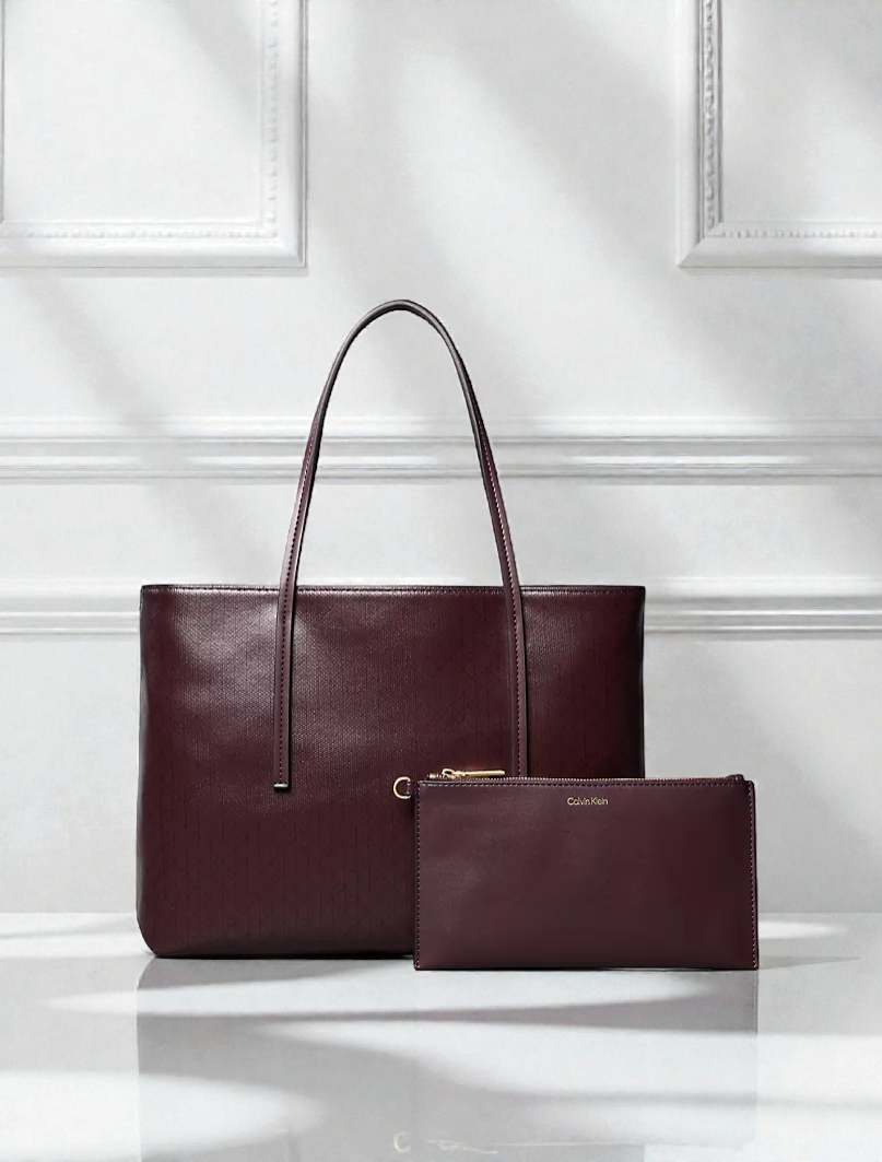 C.K Allover Emblem Logo  Tote Bag with Pouch 4F3267G