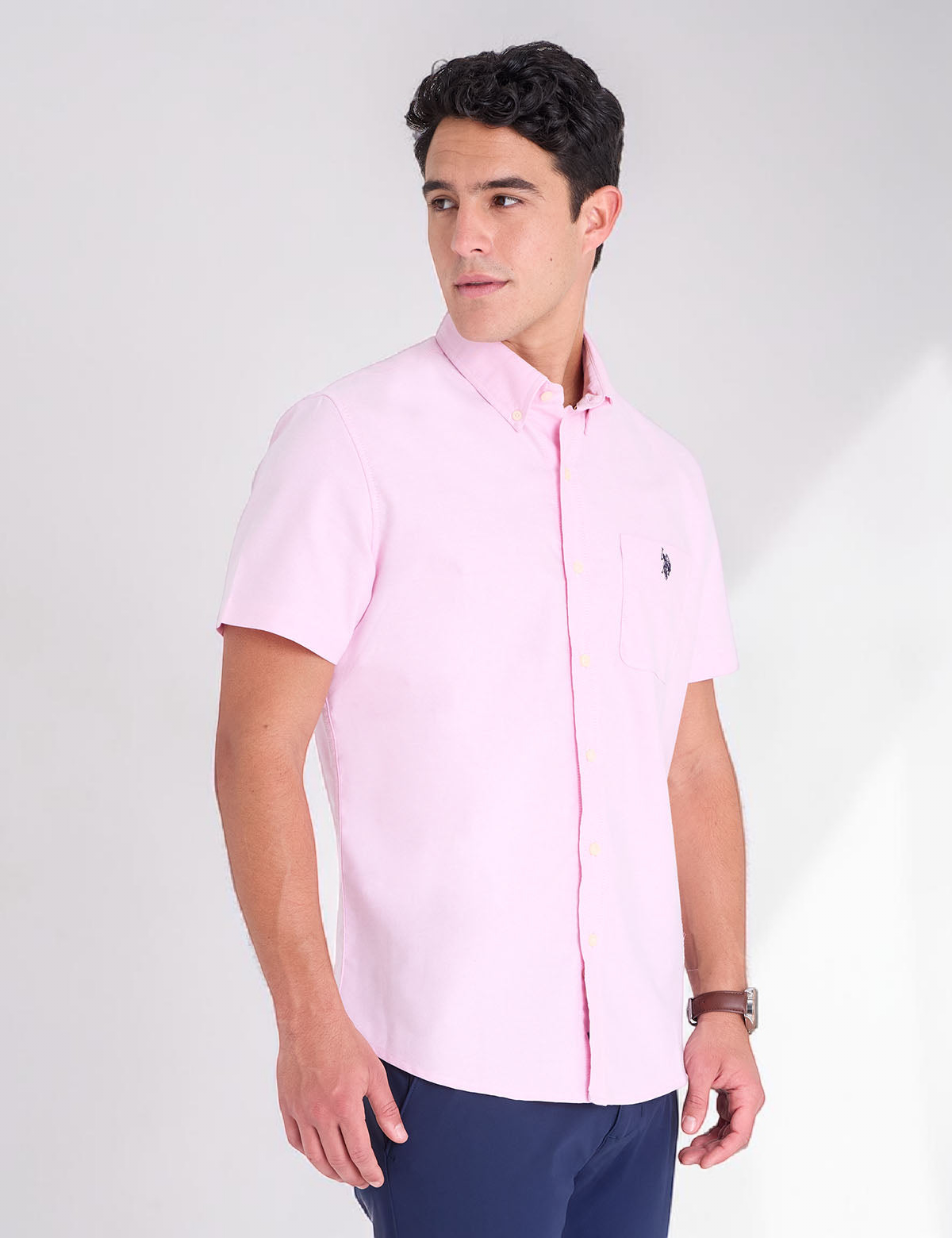 US polo SHORT SLEEVE STRETCH OXFORD SHIRT Serial 115876-YC00A