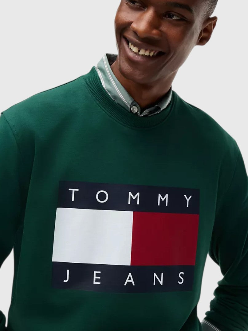 TOMMY HILFIGER Jeans Big Flag Logo Sweatshirt,DM22643-MBM