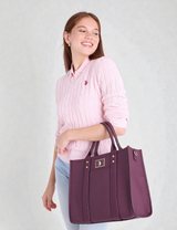 Immediate USPA BOX TOTE WITH CROSSBODY STRAP