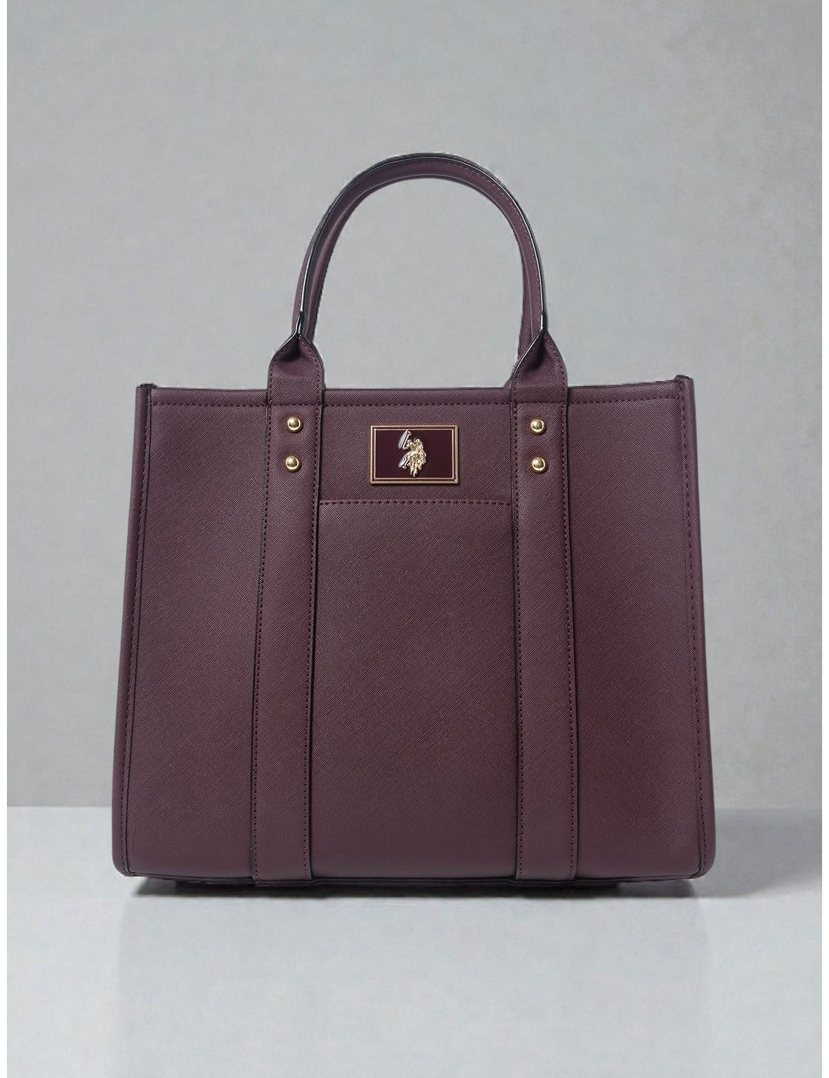 USPA BOX TOTE WITH CROSSBODY STRAP