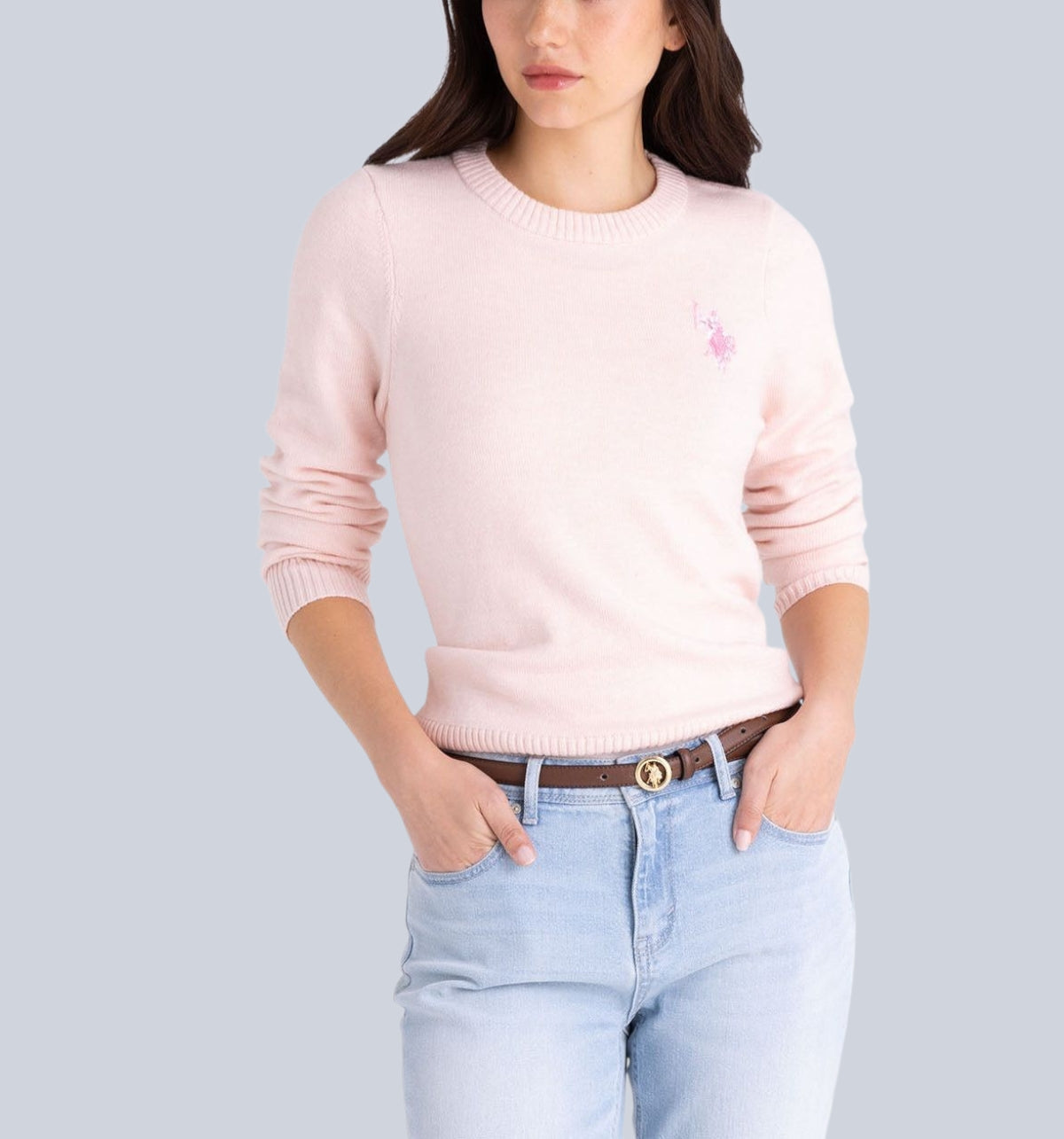 USPA MARLED CREW NECK SWEATER,321119C