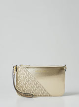 Michael Kors Jet Set Travel Signature Logo and Smooth Wristlet,35F6GTVW5V