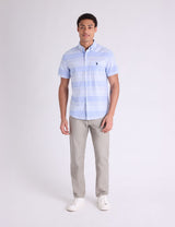 SLUB POPLIN WITH DOBBY SHORT SLEEVE SHIRT Serial 11H0280-VQ00A