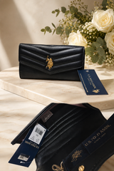 Immediate U.S Polo LARGE QUILTED FLAP WALLET 27A373
