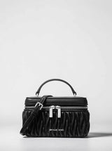Michael Kors Vivi Small Plaid Print Wool Blend Vanity Crossbody Bag,35F6SVFC5U