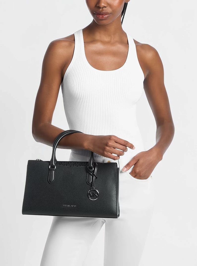 Michael Kors Arden  Signature Logo Top-Zip Satchel,35F6G4XS6S