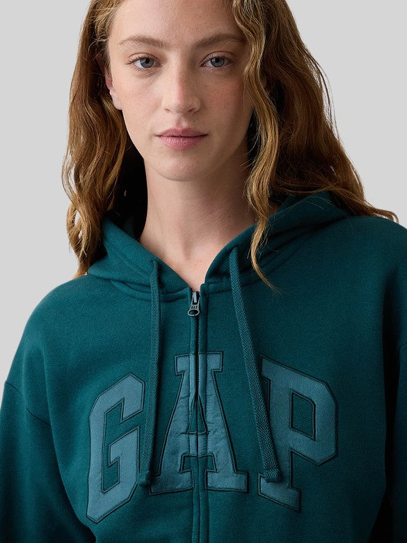 Gap Relaxed Gap Logo Zip Hoodie,627454