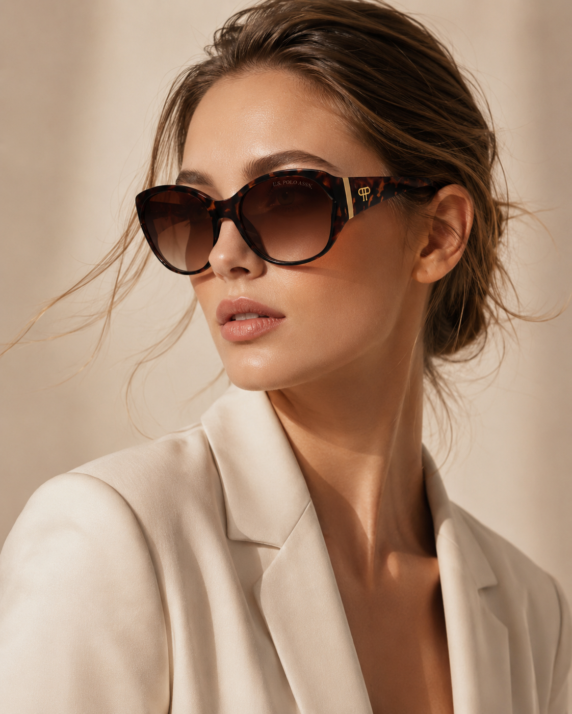 Immediate US Polo  LADIES GLAM HORIZON VENTED OVAL SUNGLASSES Serial PA5174