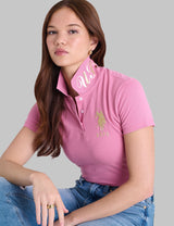 USPA METALLIC PRINT POLO SHIRT